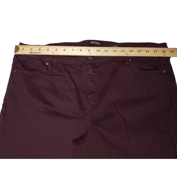 Buffalo David Bitton Burgundy Skinny Jeans Womens 16 Stretch Denim Casual - Picture 8 of 10